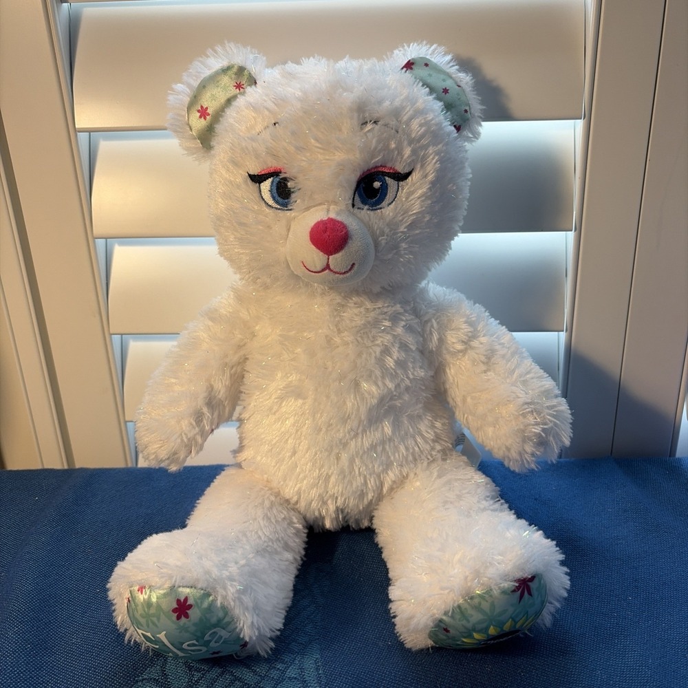 Frozen Elsa Plush Build A Bear White Teddy Bear Princess BAB Stuffed Animal 17"